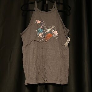 Torrid Gray Tank Top with Eagle Graphic